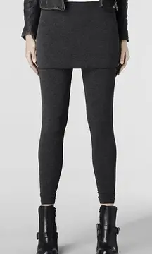 CABI Sz M M'Leggings 3210 Skirted Legging Modest Space Dye Grey Layered Stretch