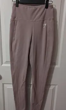 Gymshark Leggings High Rise Pocket Small Pale Pink