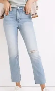 NEW Madewell Tall Perfect Vintage Jean in Coney Wash:‎ Destroyed Edition, 27T