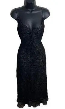 Carmen Marc Valvo Bergdorf Goodman Lace Embroidered Silk Lined Gown Size 4*