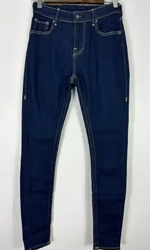 True Religion High Rise Jennie Jeans 24 Dark Wash Skinny Stretch Y2K Designer