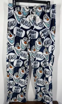 Disney Frozen Olaf Women's Minky Fleece Sleep Pants size medium