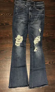American Eagle Hi-Rise Flare Super Jeans