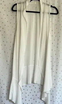 Converse White Sleeveless Drape Top