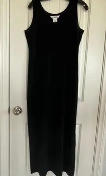 Exclusively Misook Stretchy Acrylic Knit Sleeveless Dress In Black Size Medium