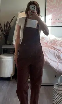 Aerie Overalls Corduroy Brown