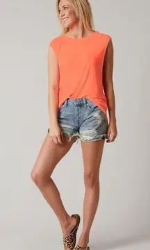 Free People  “The It muscle” Tank Top In Tangerine