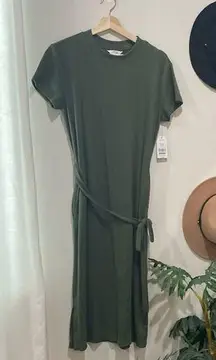 Time and Tru olive green dress NWT