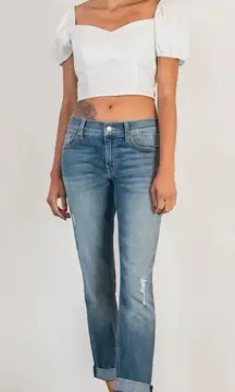 Level 99 Sienna Tomboy Fit Distressed Jeans in Beday Wash Size 26