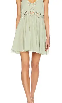 LuLu's Mint Green Lace Double Strap Mini Dress XS