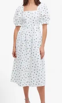 Kate Spade Dainty Bloom Poplin Dress Size 12 Milkmaid Peasant Cottagecore