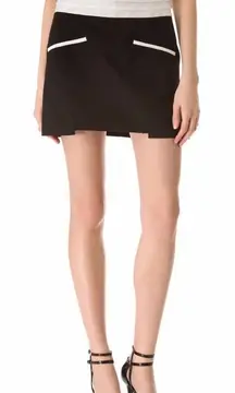 NWOT Helmut Lang Era Pocket Mini Skirt Pleated Waist Linen Blend Size 0