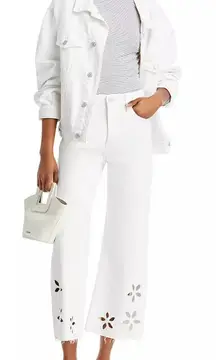 Women's Driftwood Charlee High Rise Barrel Leg Jeans in White size 26 Bohemian