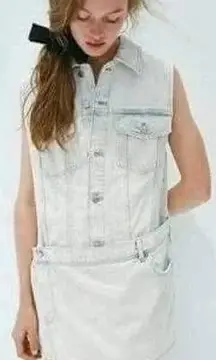 Zara Denim Dress Medium NWT BRAND NEW Nashville Cowgirl Gameday