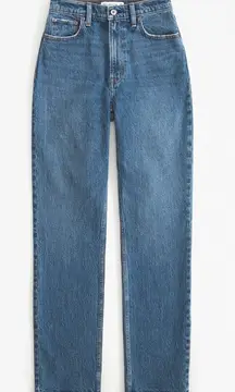 Abercrombie And Fitch Curve Love 90s Ultra High Rise Straight Jeans