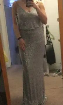 Silver gown with straps