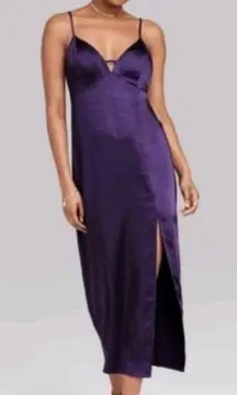 Wild Fable NWOT  Satin Slip Midi Dress - Eggplant Purple