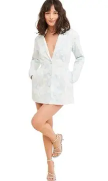 For Love & Lemons Blue / White Chantal Blazer Mini Dress Women’s US M