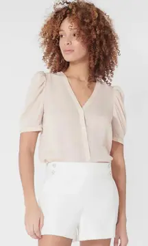 Veronica Beard Kimm Shorts Sailor Button‎ Ivory White Size US 8