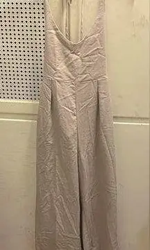 Easy LG Creme cotton canvas halter pant suit