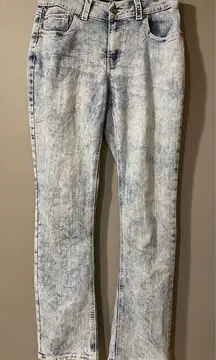 Cato High Rise Acid Wash Straight Jeans Size 8