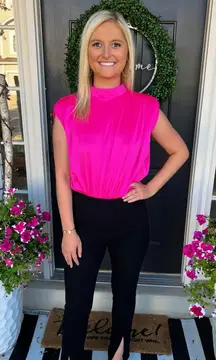 Pink Business Casual Top