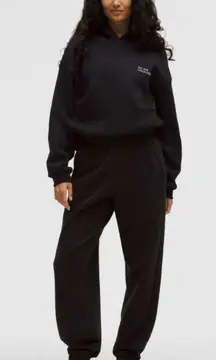 Lululemon NWT Scuba Mid Rise Oversized Fleece Joggers Black Size S with Pockets