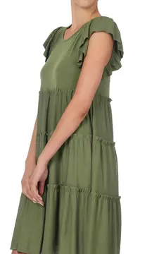 Zenana Outfitters Olive Green Dress