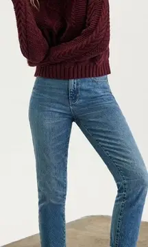Pacsun Burgundy Cable Knit Boxy Sweater