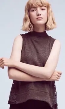 Anthropologie lace knit top