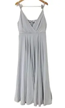 BHLDN ‎ Gray Silver Eva Chiffon Bridesmaids Maxi Dress