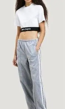 Palm Angels Glittery Striped Logo Track Pants