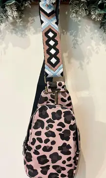 Leopard Print Sling bag/Crossbody Bag-Comes w/Guitar Strap-Bought from a Boutique-NWOT