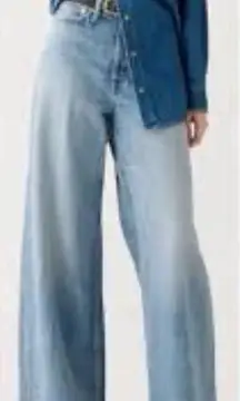 NWT J. Crew High Rise Super Wide Leg 90's Denim Blue Jeans Sz 31 Retail $116