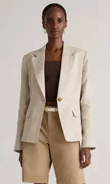 Quince Women's 100% European Linen Structured Blazer in Flax Size M NWOT