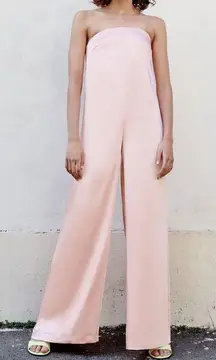 ZARA Strapless Satin Jumpsuit