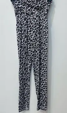 Aerie  Cheetah Print Crossover Leggings size small gray blue black