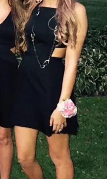 black Cutout Mini Dress