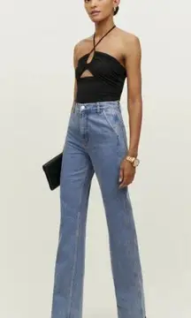 Reformation  $148 Brynn High Rise Wide Leg Trouser Jeans 23