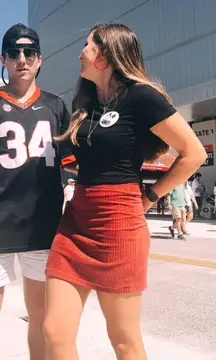 Red Velvet Mini Skirt