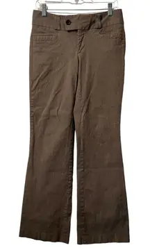 Banana Republic Khaki Tan Striped Ryan Fit Wide Leg Dress Pants‎ Size 4 Preppy