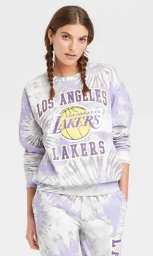 ✨Hybrid LA Lakers Purple Tie-Dye Women's NBA Jogger Sz Large Pants✨