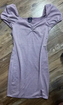 Polly & Esther Women's Checkered Knee Length Dress Size S Multicolor