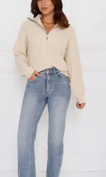 Knitted Half Zip Sweater