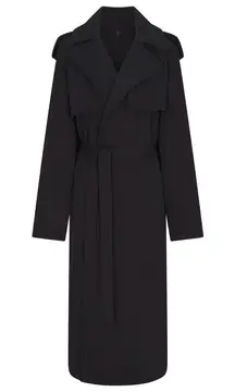 SKIMS Boyfriend Fleece Trench Coat Onyx Size M