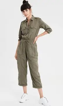 American Eagle Women's One Piece Outfit Workwear Jumpsuit Army Green Size Medium