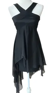 Vintage Jessica McClintock High-Low Strappy Dress Women's Size XS Retro 1980s