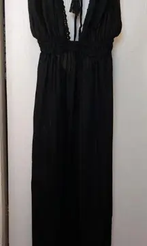 Boho Me High Low Long Open Back Halter Dress Size Medium Date Event Party