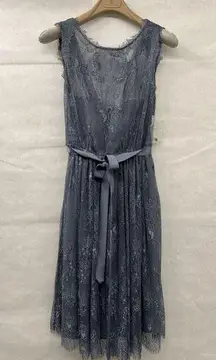 NEW 0 Hitherto BHLDN Celia Hydrangea A-Line Dress Anthropologie Lace open back