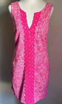 Lilly Pulitzer for Target Vintage Pink Sleeveless Textured Sheath Mini Dress